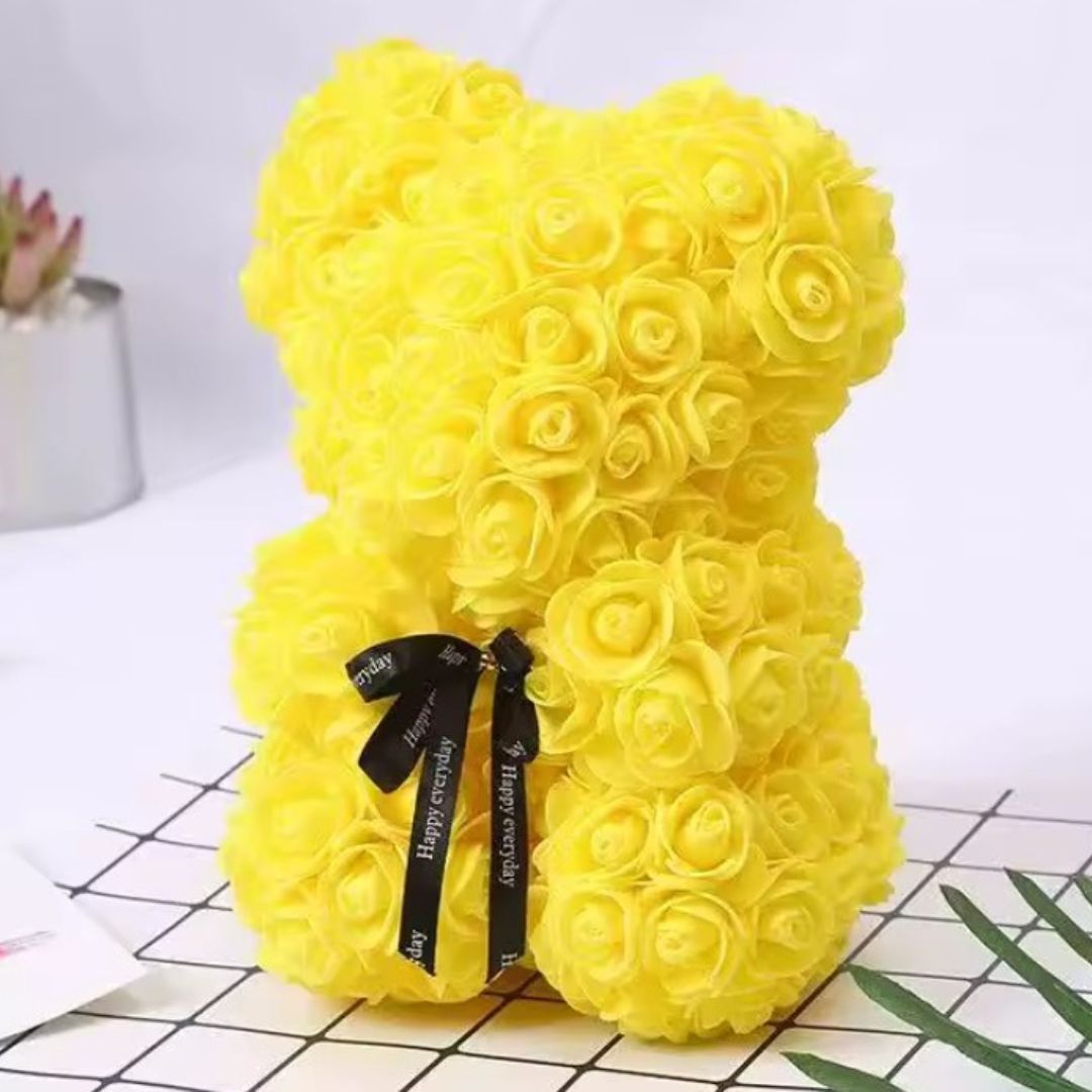Oso de Peluche Hecho de Flores